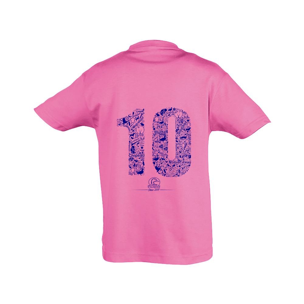 T-shirt 10 ans gabion unlimited rose enfant