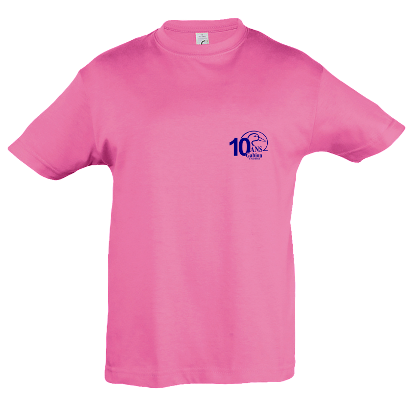 T-shirt 10 ans gabion unlimited rose enfant