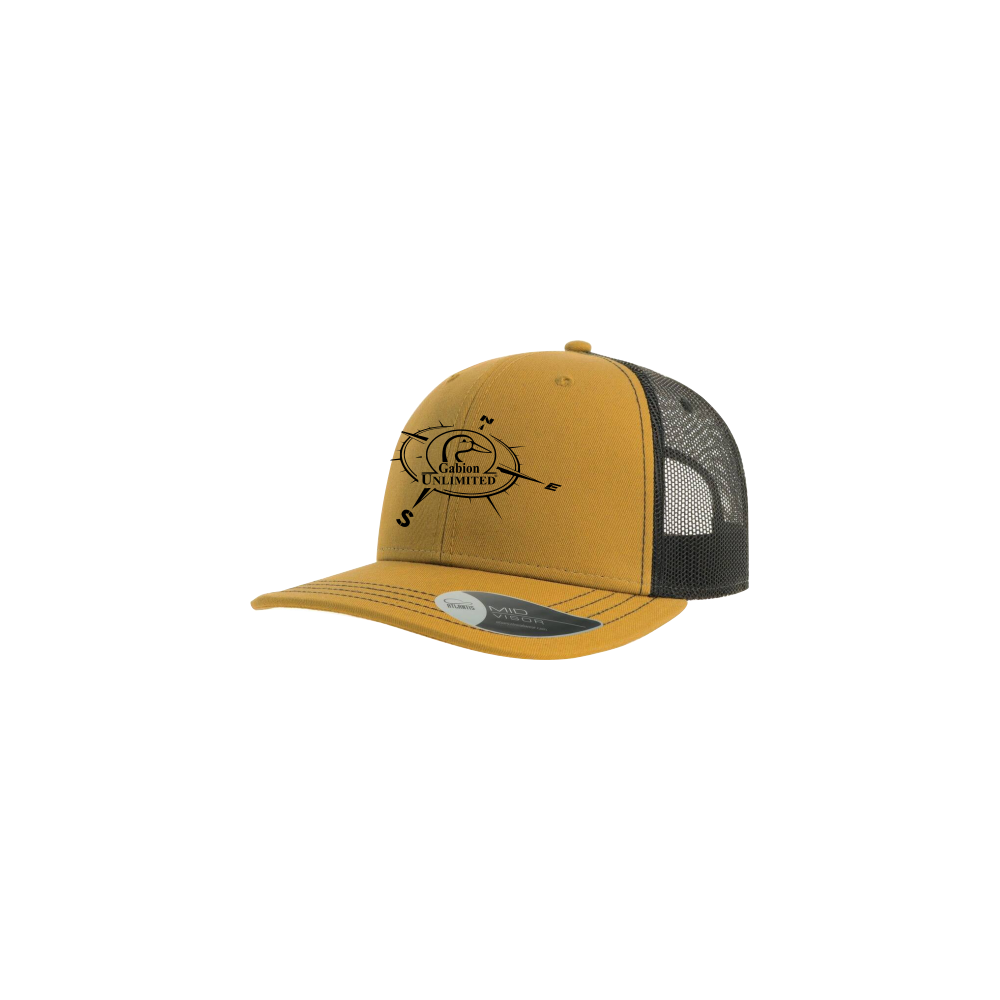 Casquette Gabion Unlimited de la Gamme vent d'est pour la chasse du gibier d'eau. Casquette Gabion Unlimited de la Gamme vent d'est pour la chasse du gibier d'eau.