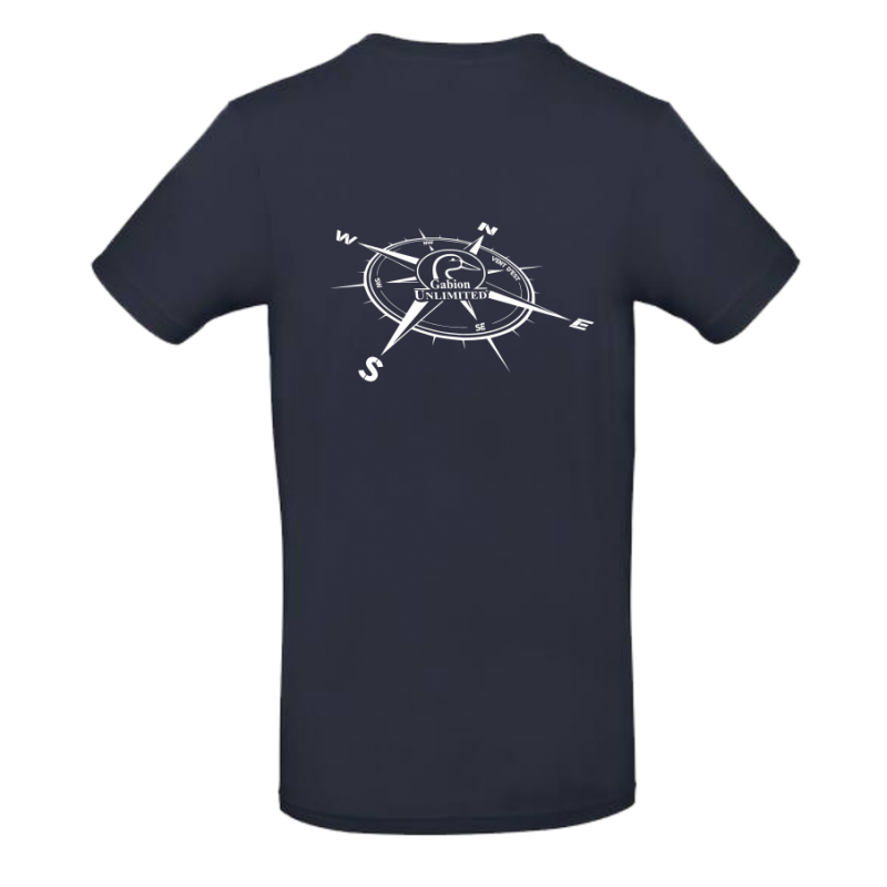 T-shirt marine Vent d'Est de la marque Gabion Unlimited pour la chasse du Gibier d'eau