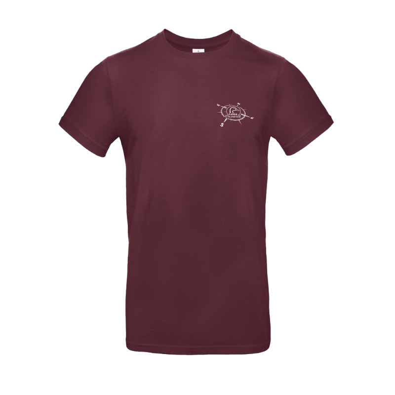 T-shirt Bordeau Vent d'Est de la marque Gabion Unlimited pour la chasse du Gibier d'eau.