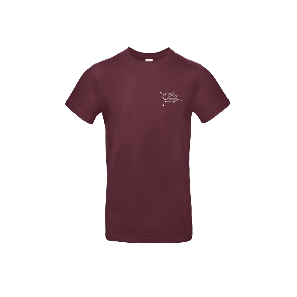 T-shirt Bordeau Vent d'Est de la marque Gabion Unlimited pour la chasse du Gibier d'eau.